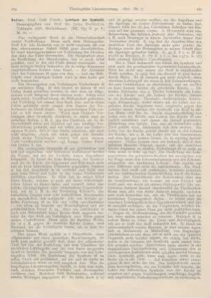 179-181 [Rezension] Oehler, Gust. Friedrich, Lehrbuch der Symbolik