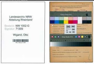 Entnazifizierung Otto Wigand, geb. 01.10.1882 (Kaufmann)