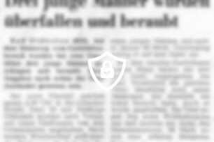 Drei junge Männer wurden überfallen und beraubt