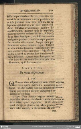 Caput XV. De modo disputandi