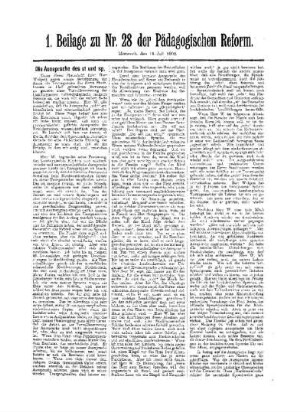Die Aussprache des st und sp : 1. Beilage zu Nr. 28 der Pädagogischen Reform