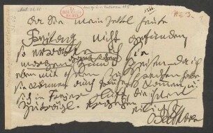 Brief an Anton Schindler : o.D. [Frühjahr 1825, ermittelt]