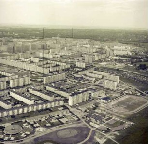 Wohnkomplex I in Halle-Neustadt : Blickrichtung Nordosten