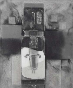 Abstrakte Materialkomposition mit Quadraten/Rechtecken