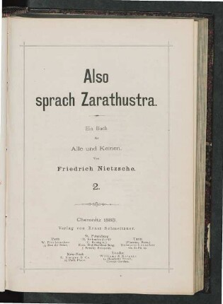 2: Also sprach Zarathustra