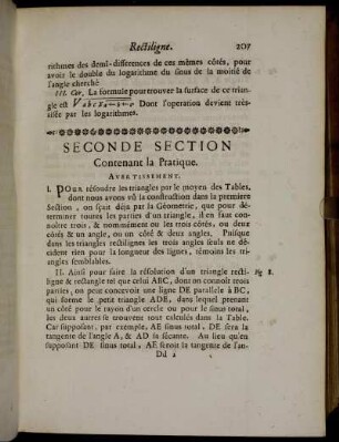 Seconde Section. Contenant la Pratique.