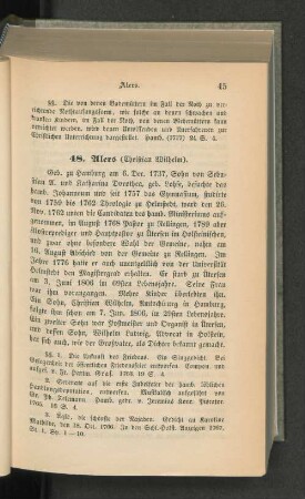 48. Alers (Christian Wilhelm).