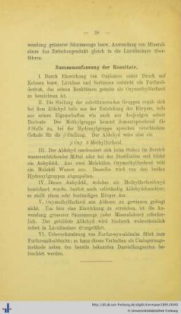 Zusammenfassung der Resultate