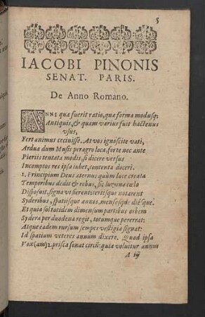 Iacobi Pinonis De Anno Romano.
