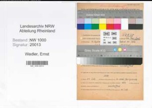 Entnazifizierung Ernst Wedler, geb. 04.09.1899 (Lehrer)