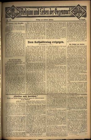 Dritte Ausgabe vom Sonntag, den 28. August 1932.