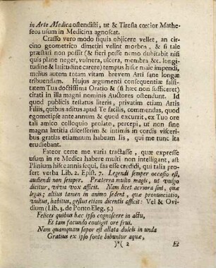 Ad Doctrina Illvstrem, Doctissimvm Atqve Exerientissimvm Virvm Dominvm Joh. Georgivm Steigertahl Archiatrvm Sereniss. Elect. Br. Et Lvnebvrgens. Medicinae Doctorem ... Epistola Mathematico-Medica In Qva De Satvrno Eivsqve Annvlo Disseritvr