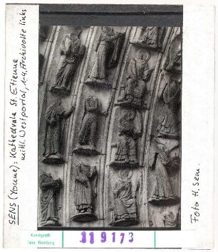 Sens, Kathedrale St. Etienne: mittleres Westportal, 1. bis 4. Archivolte