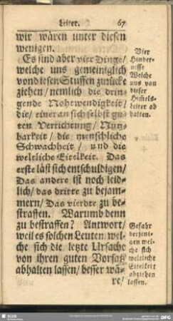Gefahr derjenigen welche sich weltliche Eitelkeit abziehen lassen