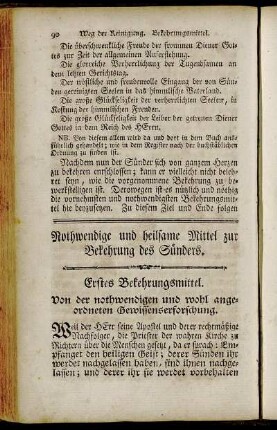 Nothwendige und heilsame Mittel zur Bekehrung des Sünders.