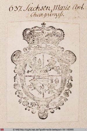 Wappen der Kurfürstin Maria Antonia von Sachsen