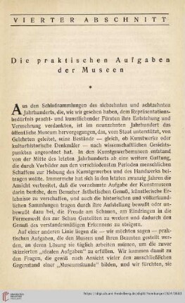 Die praktischen Aufgaben der Museen