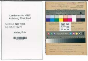 Entnazifizierung Fritz Koller , geb. 31.08.1906 (Bergmann)