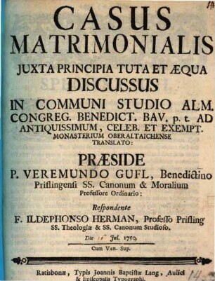 Casus matrimonialis