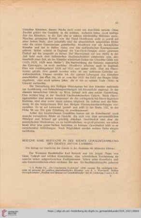 Besuche Karl Bertuchs in der Wiener Gemäldesammlung des Grafen Anton Lamberg : (ein Beitrag zur Geschichte der Galerie in der Akademie der bildenden Künste)