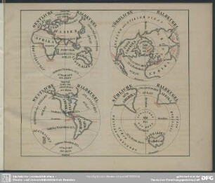 [Oestliche, Nördliche, Westliche und Südliche Halbkugel]