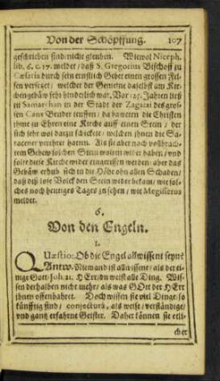 6. Von den Engeln.