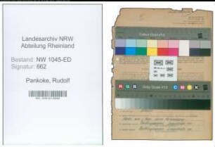 Entnazifizierung Rudolf Pankoke , geb. 14.08.1904 (Lehrer)