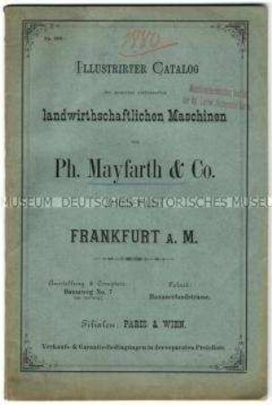Illustrierter Katalog über landwirtschaftliche Maschinen