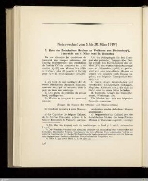 Notenwechsel vom 5. - 30. März 1919