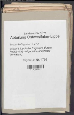 Auswanderungen [dazu: Namenverzeichnis]: Auswanderungen Nr. 2371 - 2535
