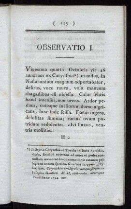 Observatio I. - Observatio III.