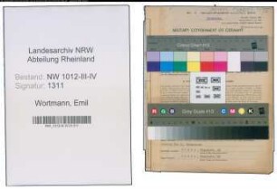 Entnazifizierung Emil Wortmann , geb. 29.11.1894 (Geschaeftsfuehrer)