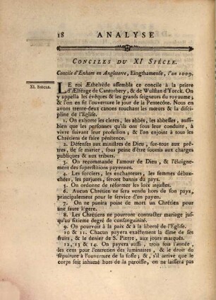 Analyse Des Conciles Généraux Et Particuliers, 2. Contenant leurs Canons sur le Dogme, la Morale, & la Discipline tant ancienne que moderne, expliqués par des Notes, conférés avec le Droit nouveau, notamment avec le Droit particulier de la France, & précédés d'un Traité des Conciles en général, pour servir d'introduction: Ouvrage utile au Clergé séculier & régulier, ainsi qu'aux Jurisconsultes