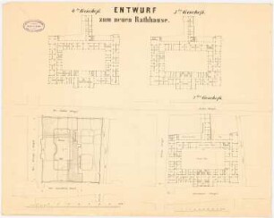 Berliner Rathaus (Rotes Rathaus): 4 Grundrisse