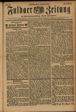 Ausgabe vom Dienstag, den 01. Dezember 1896.