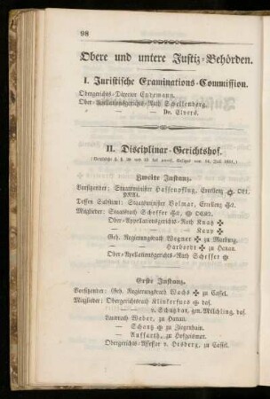 II. Disciplinar=Gerichtshof.