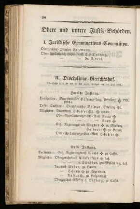 II. Disciplinar=Gerichtshof.