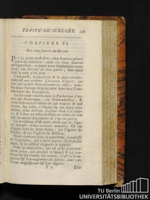 Chapitre VI. Des cinq sources du grand.