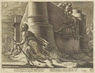 Paulus flieht bei Nacht aus Damaskus, Blatt 16 aus der Folge "Die Taten der Apostel II"