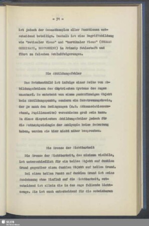 Die Grenze der Sichtbarkeit