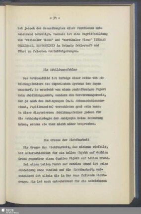 Die Grenze der Sichtbarkeit