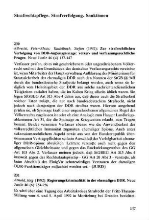 147-256, Strafrechtspflege. Strafverfolgung. Sanktionen