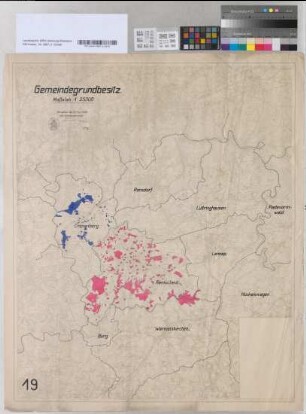 Gemeindegrundbesitz [der Stadt Remscheid]. [Blatt] 18, 19. 1928 Apr. 20, Remscheid. Der Oberbürgermeister