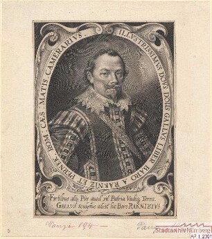 Gallus, Freiherr von Rakniz (= Racknitz), Kaiserlicher Kammerherr