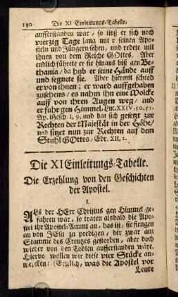 130-136, Die XI. Einleitungs-Tabelle