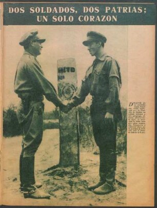 Dos soldados, dos patrias; un solo corazón [Fotografía]