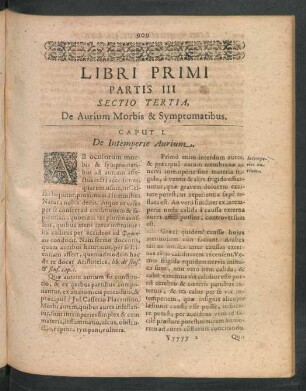 Sectio Tertia. De Aurium Morbis & Symptomatibus.