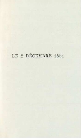 Le 2 décembre 1851