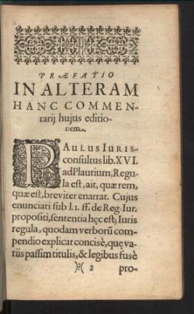 Praefatio in alteram hanc commentarij hujus editionem.