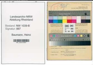 Entnazifizierung Heinz Baumann , geb. 13.11.1911 (Maurer)